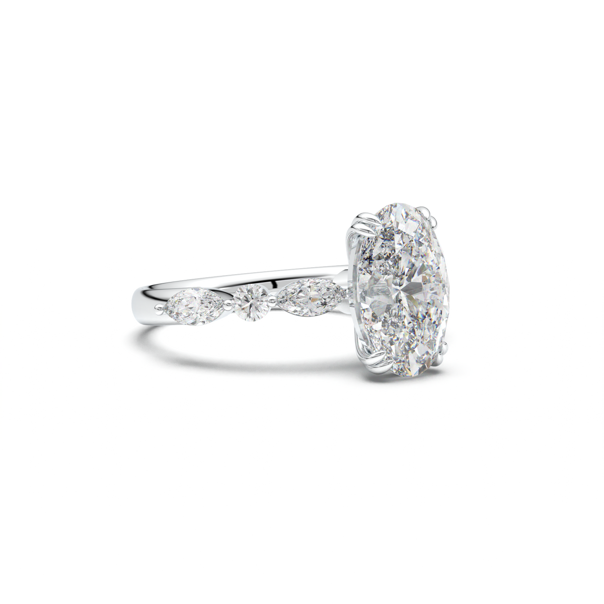 Oval Mixed-Shape Engagement Ring