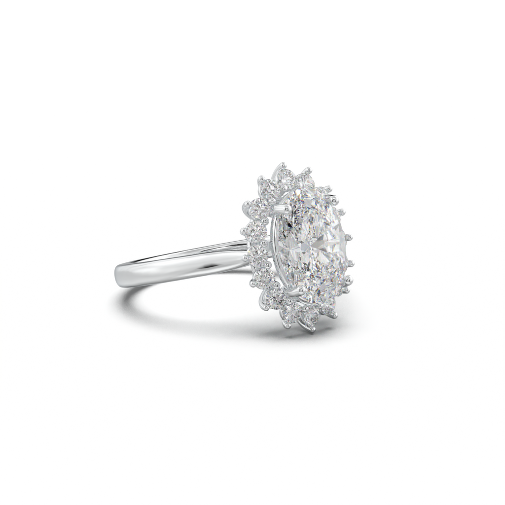 Oval Halo Engagement Ring