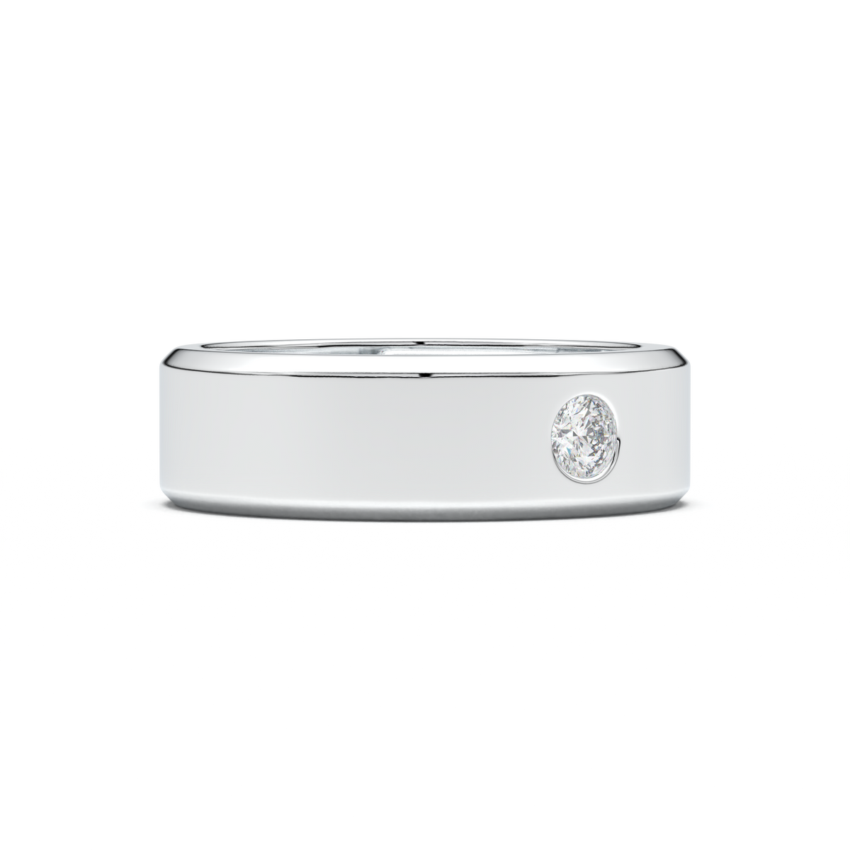 Flush-Set Round Men's Band
