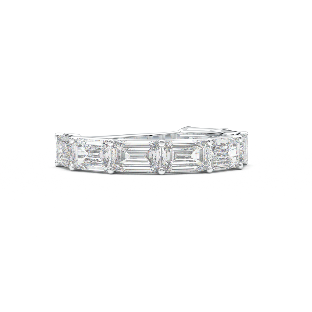 Emerald-Cut Six-Stone Wedding Band