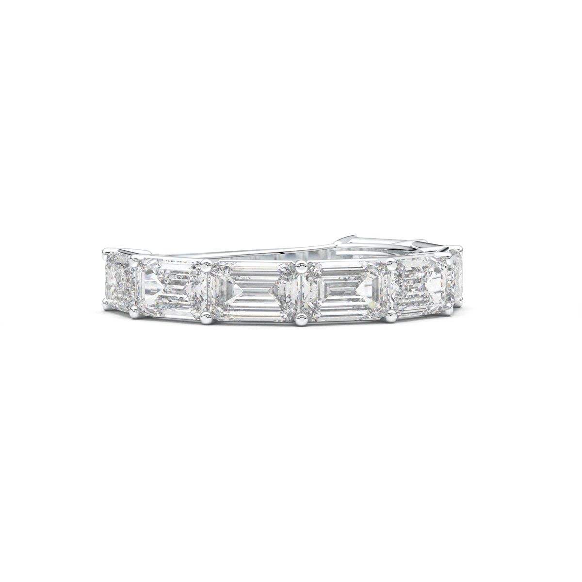Emerald-Cut Six-Stone Wedding Band