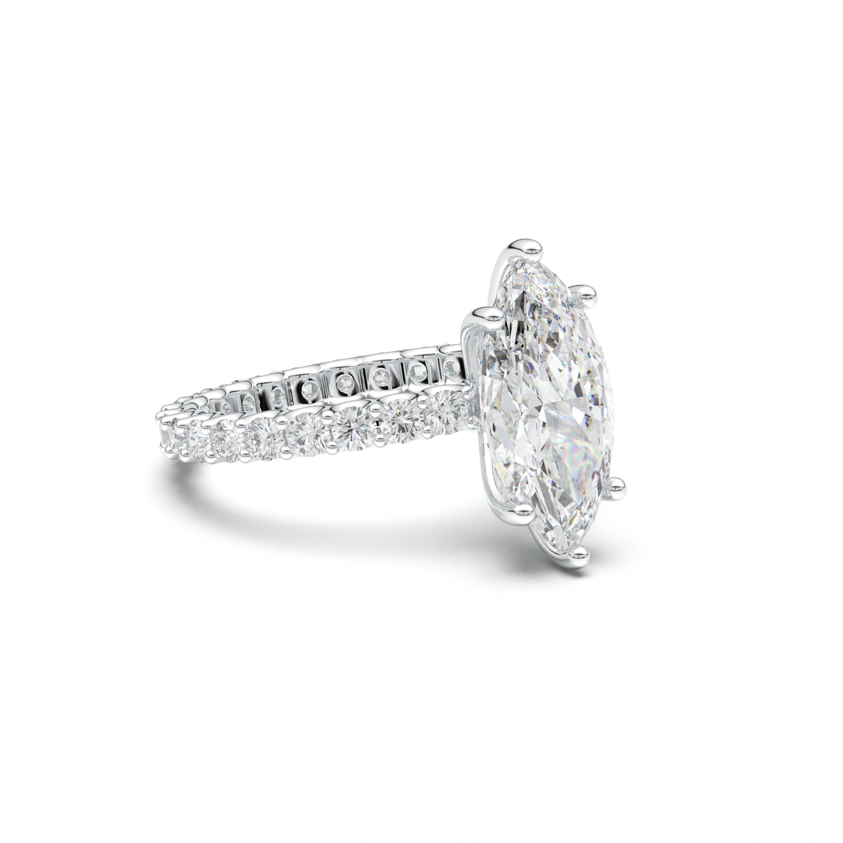 Marquise Pavé Engagement Ring