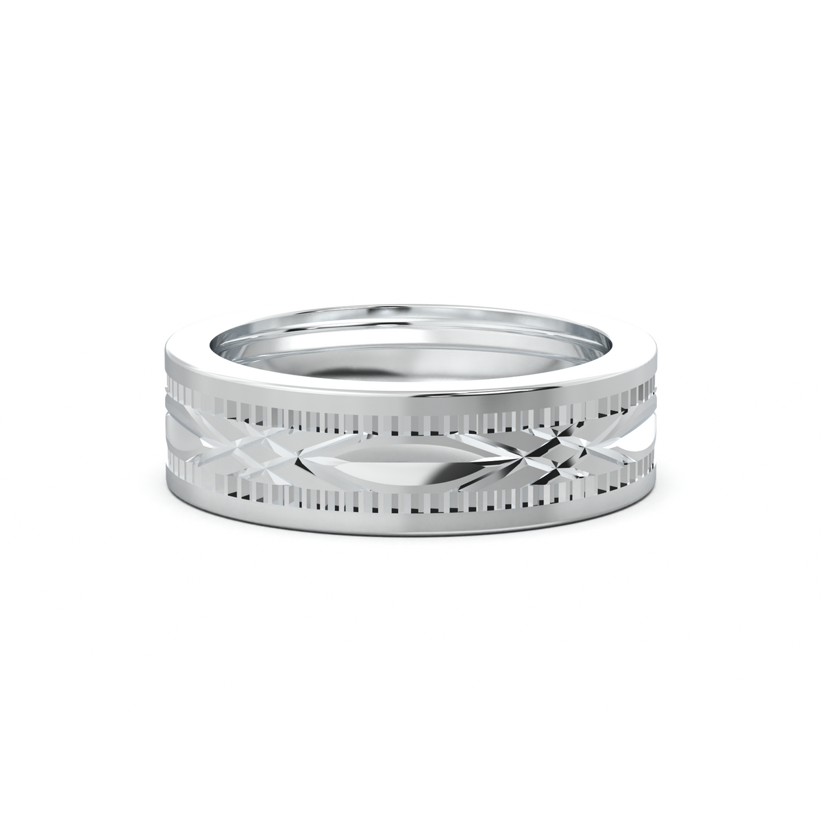 Engraved Geometric Men's Band