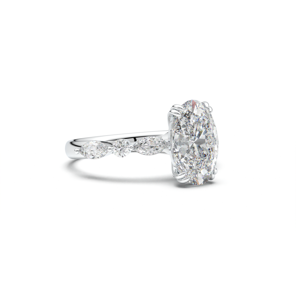 Oval Mixed-Shape Engagement Ring