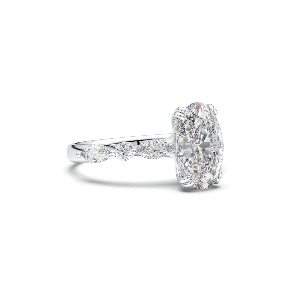 Oval Mixed-Shape Engagement Ring