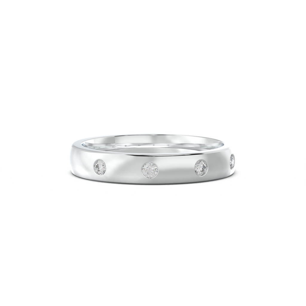 Five-Diamond Flush-Set Men's Band