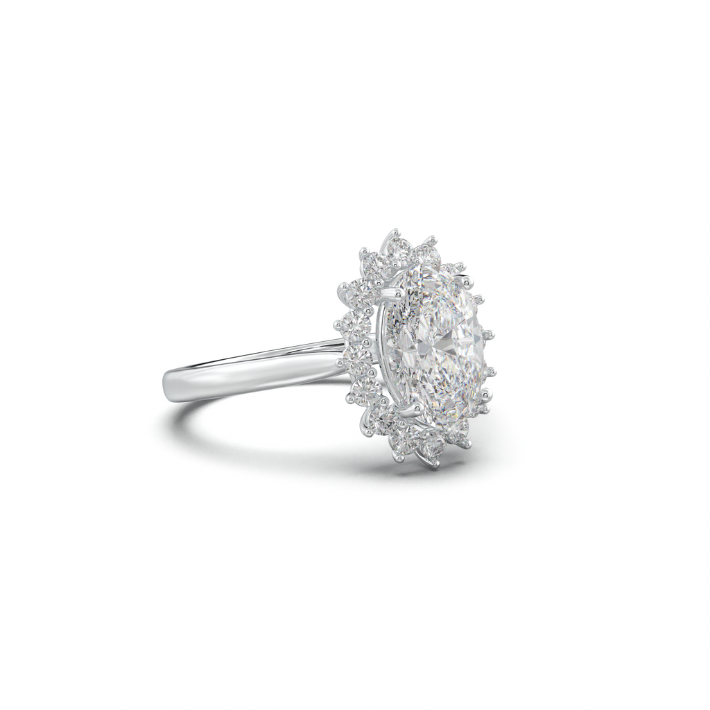 Oval Halo Engagement Ring