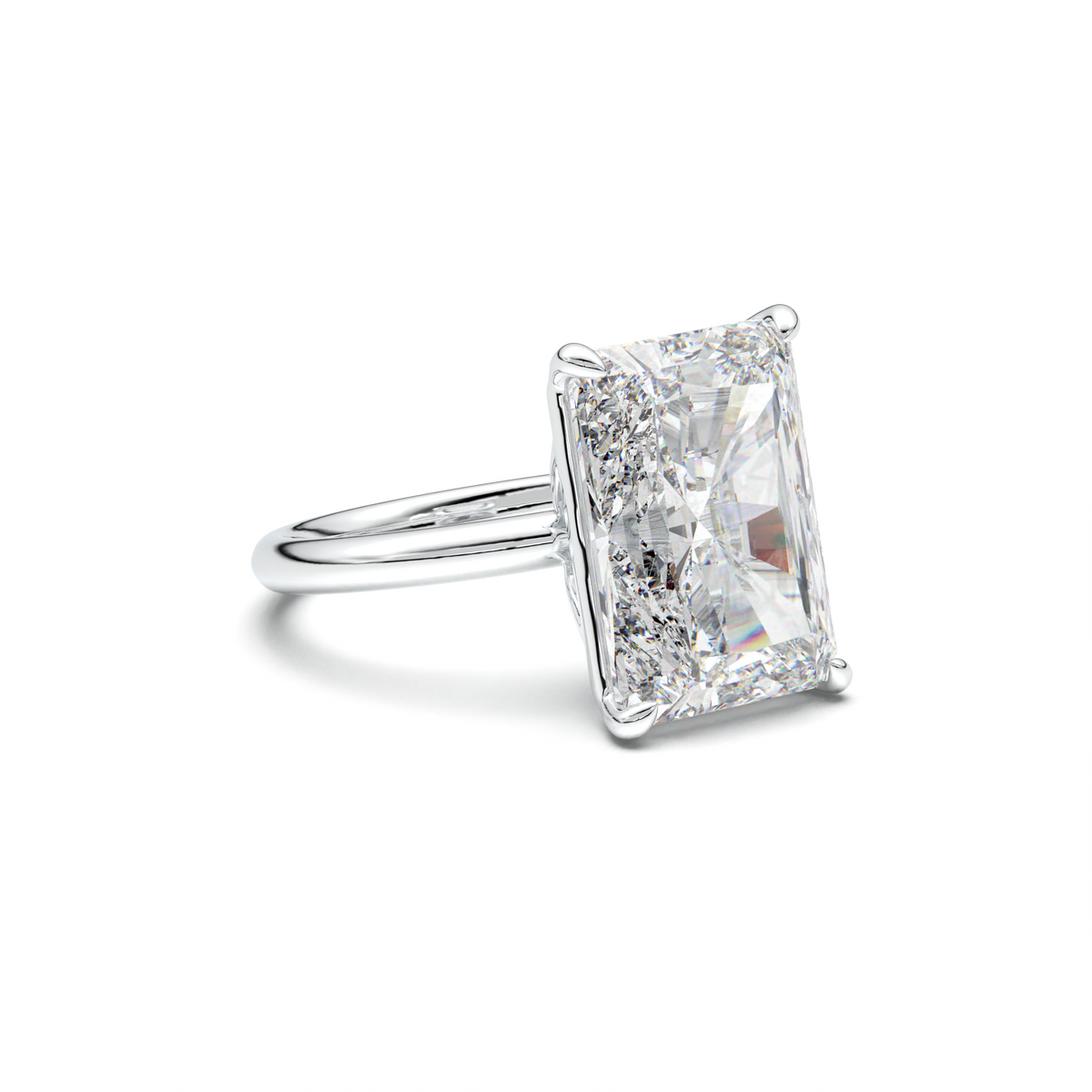 Radiant Solitaire Horseshoe Setting Engagement Ring