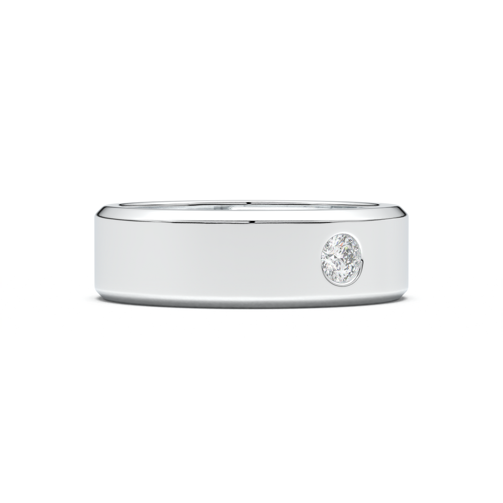 Flush-Set Round Men's Band