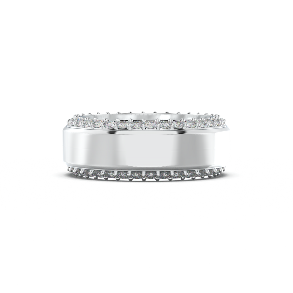 Double Pavé Edge Men's Band