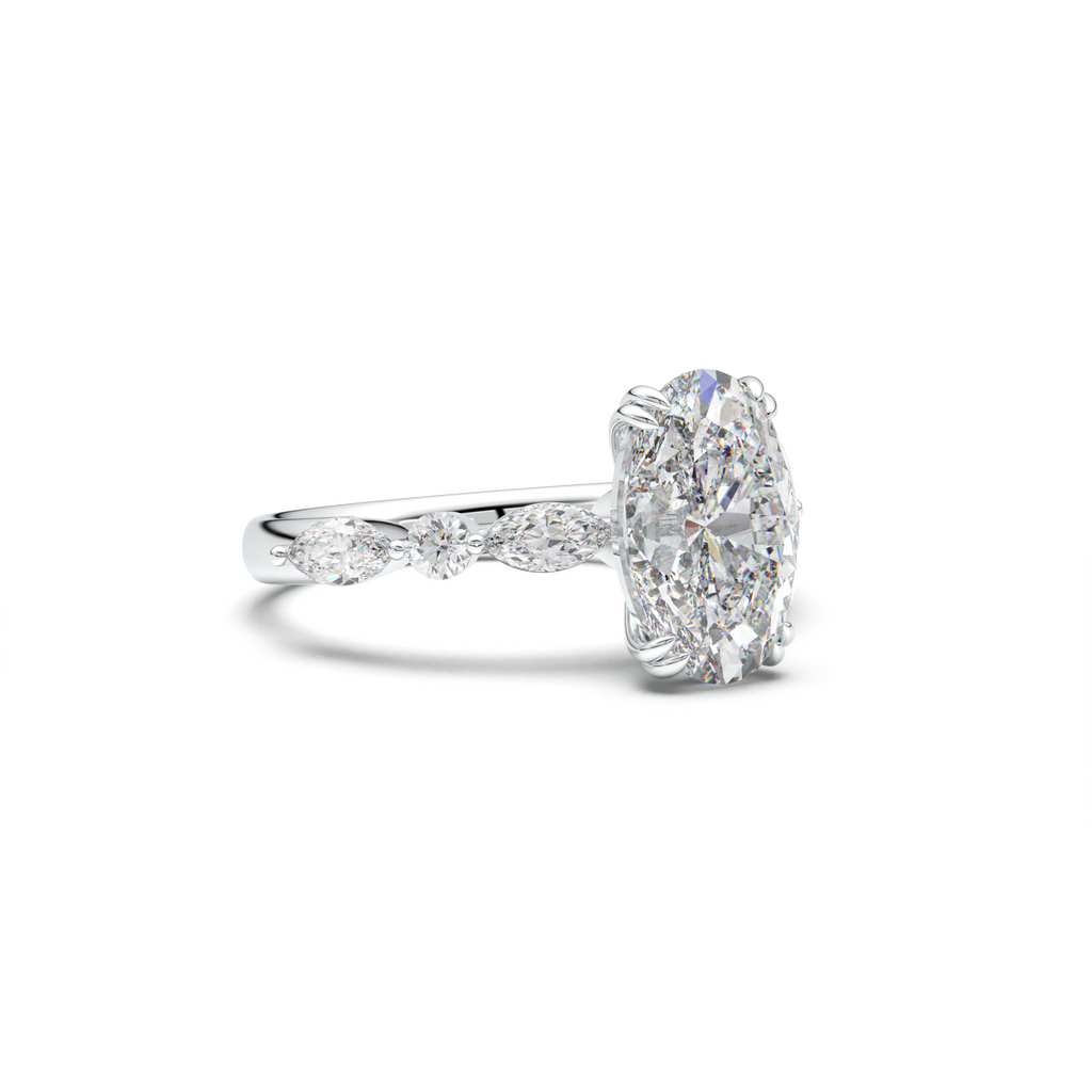 Oval Mixed-Shape Engagement Ring