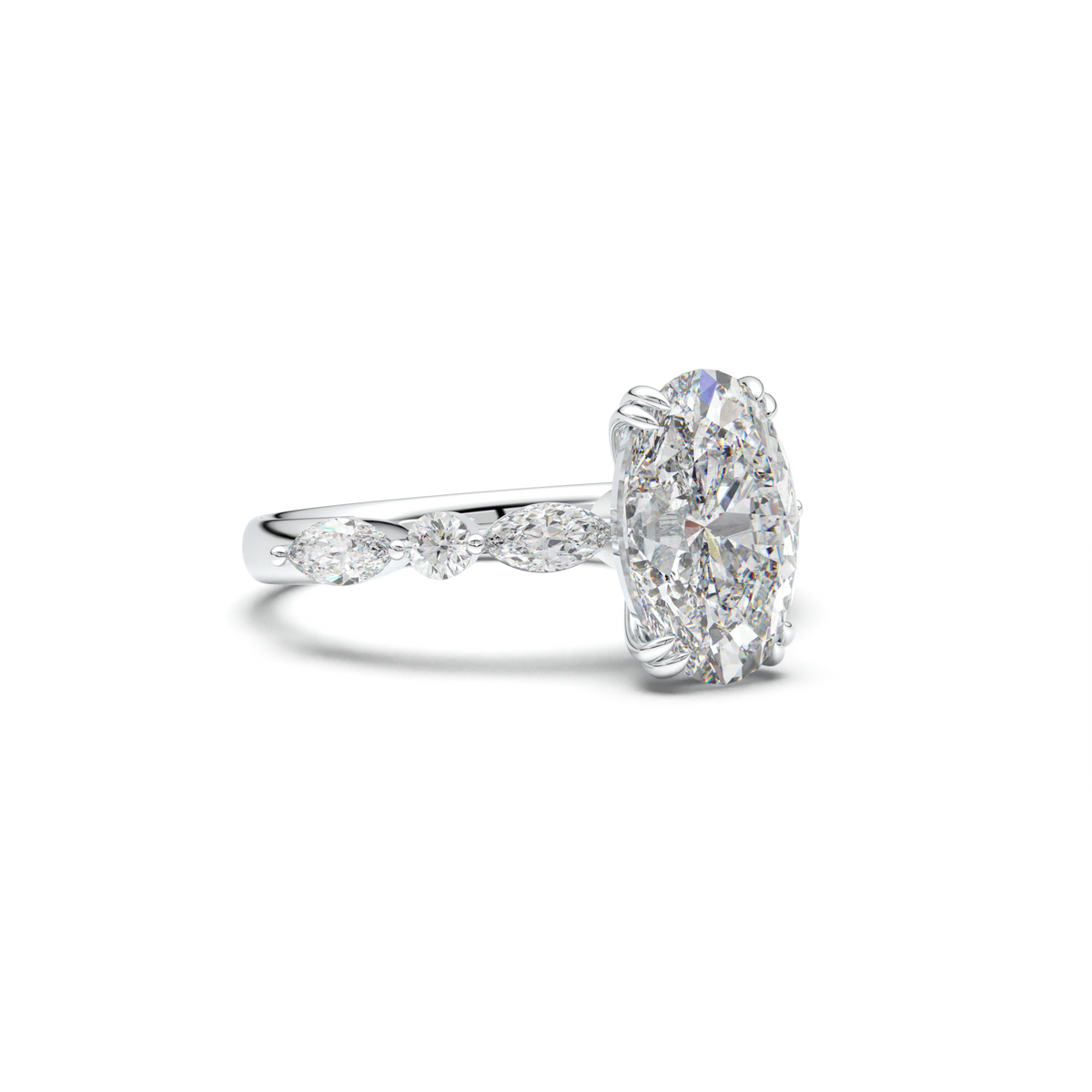 Oval Mixed-Shape Engagement Ring