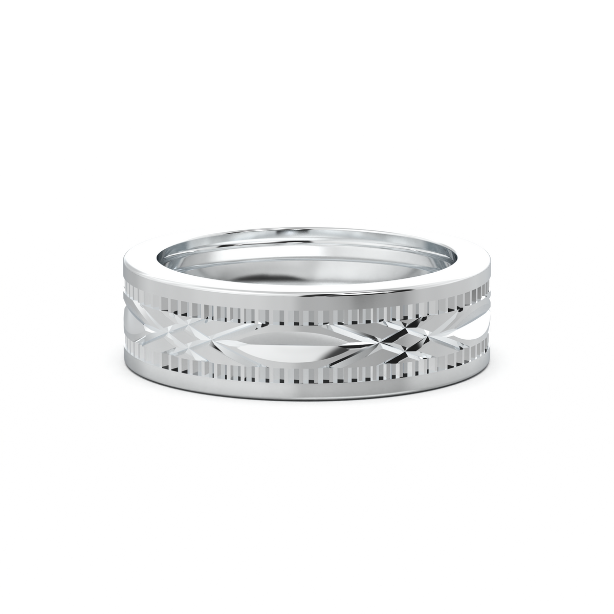 Engraved Geometric Men's Band