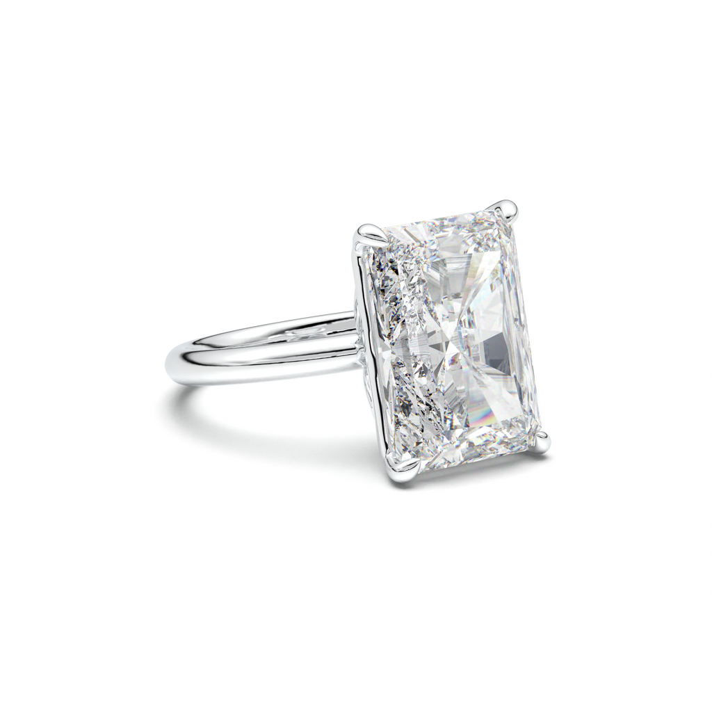 Radiant Solitaire Horseshoe Setting Engagement Ring