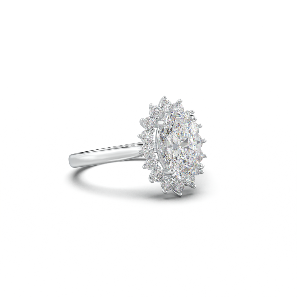 Oval Halo Engagement Ring