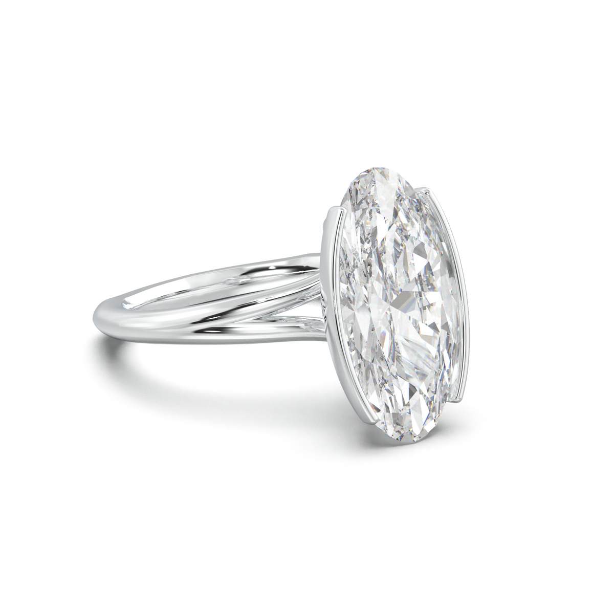 Moval Halo Pavé Engagement Ring