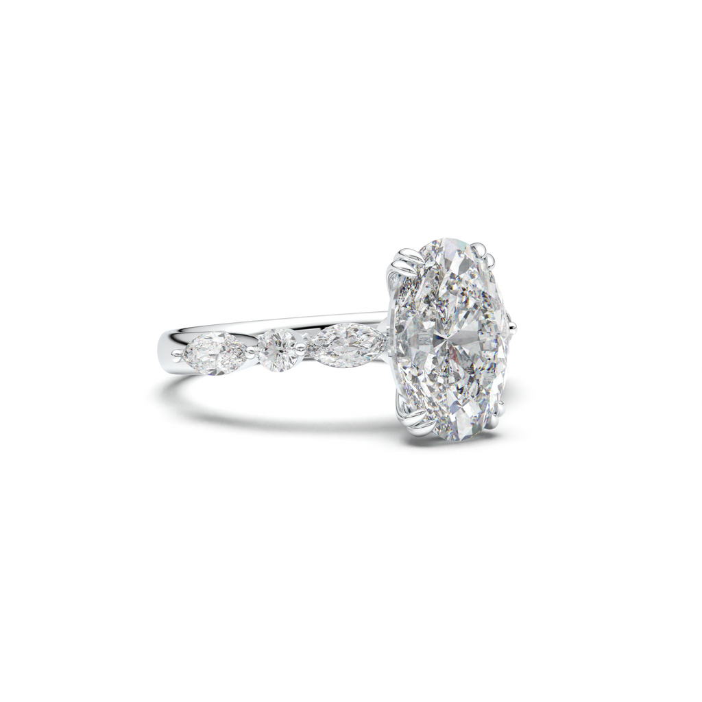 Oval Mixed-Shape Engagement Ring
