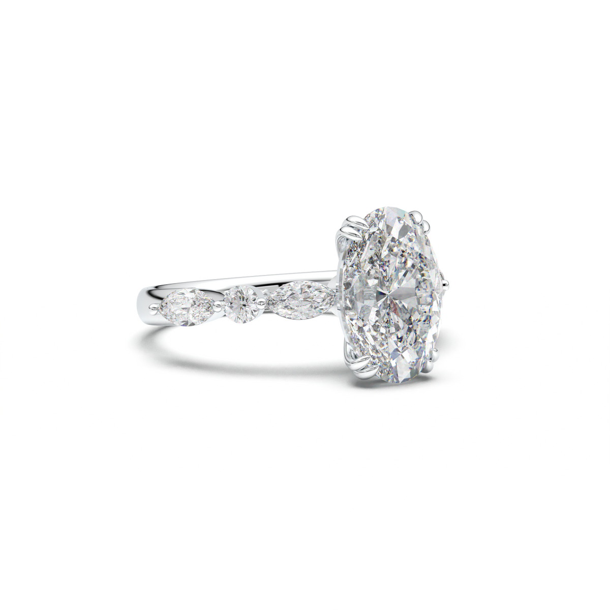 Oval Mixed-Shape Engagement Ring