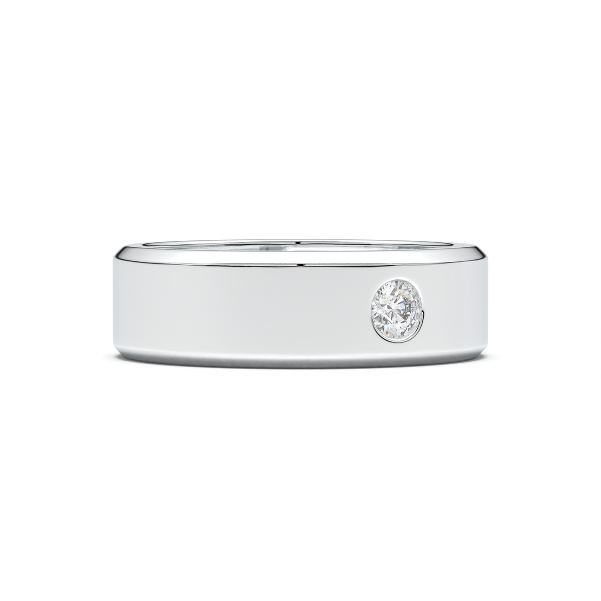 Flush-Set Round Men's Band