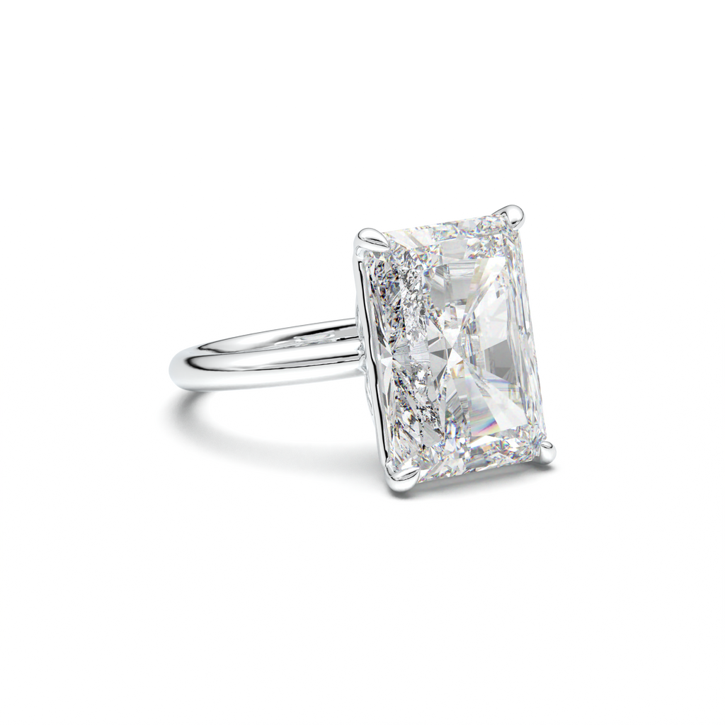Radiant Solitaire Horseshoe Setting Engagement Ring