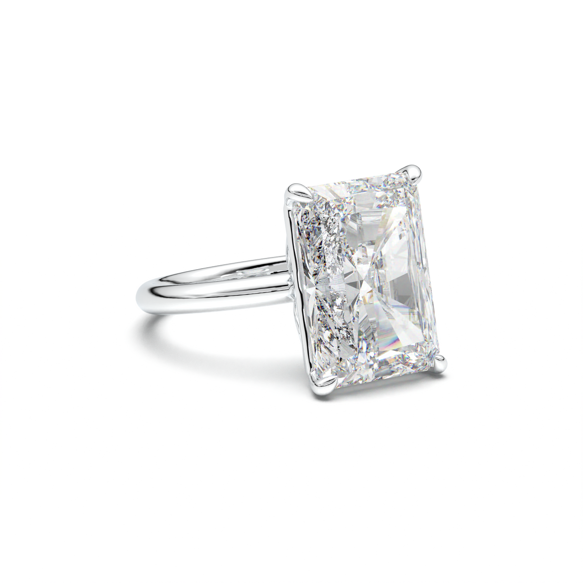Radiant Solitaire Horseshoe Setting Engagement Ring