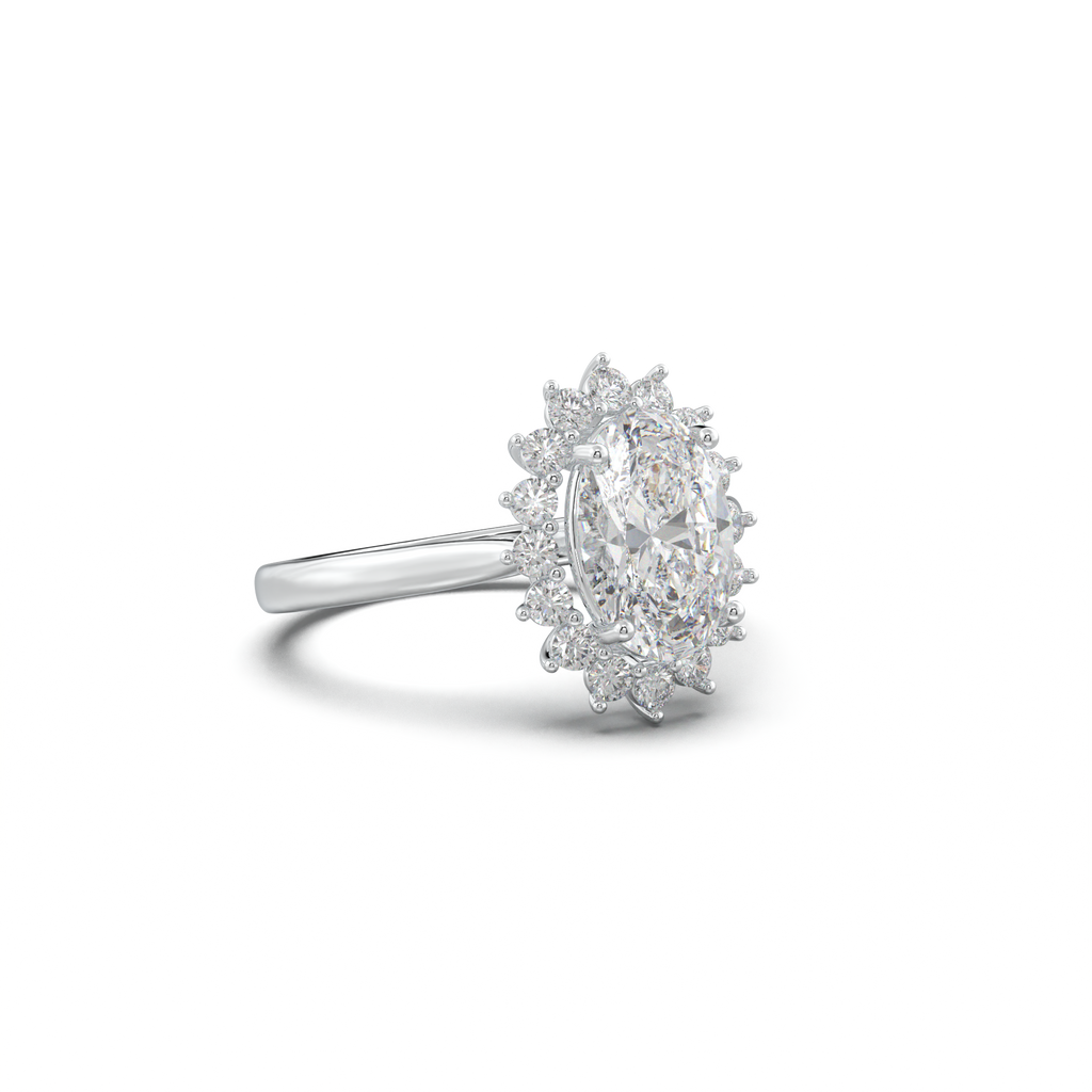Oval Halo Engagement Ring