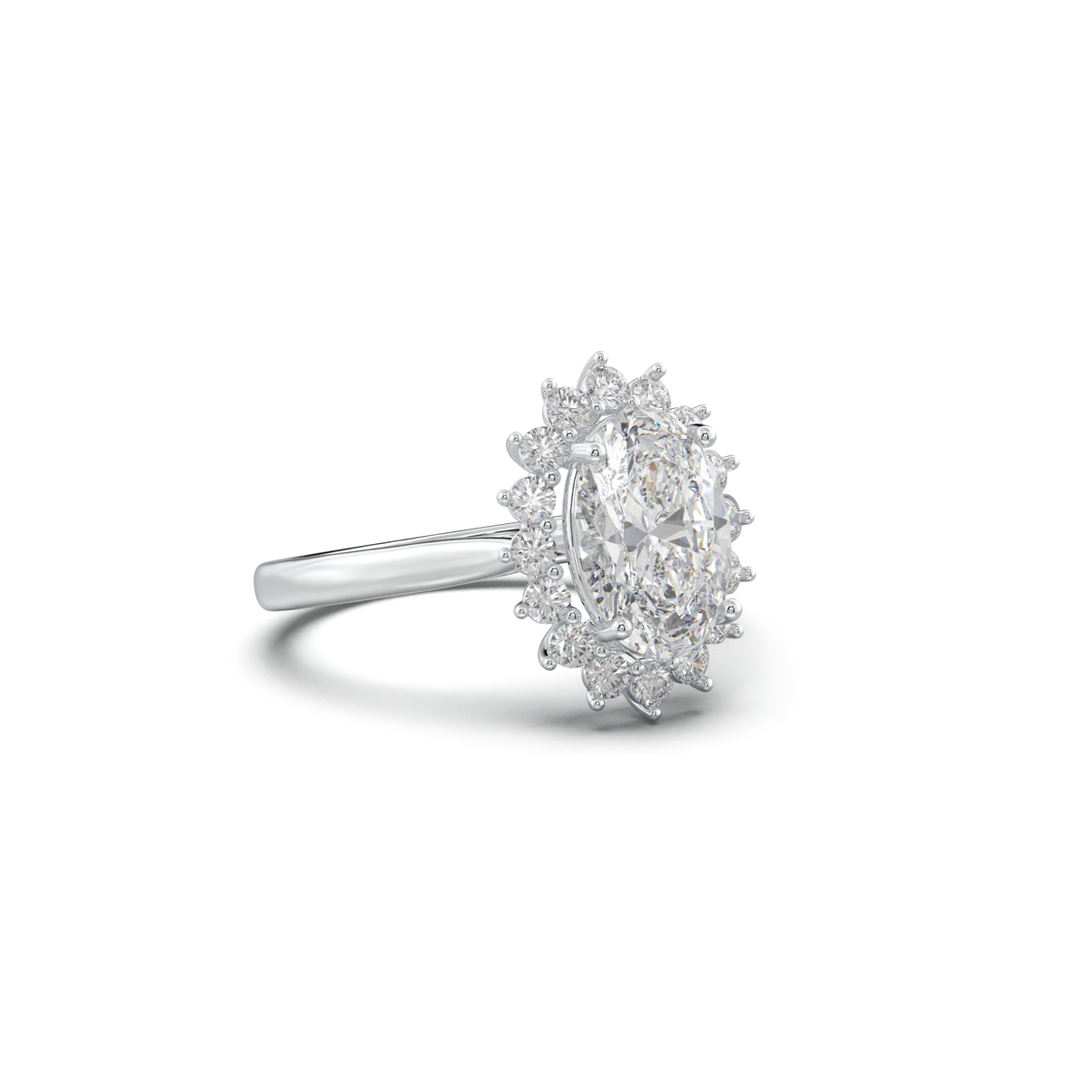 Oval Halo Engagement Ring