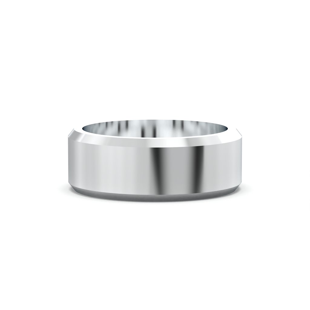 Wide Beveled Men's Band