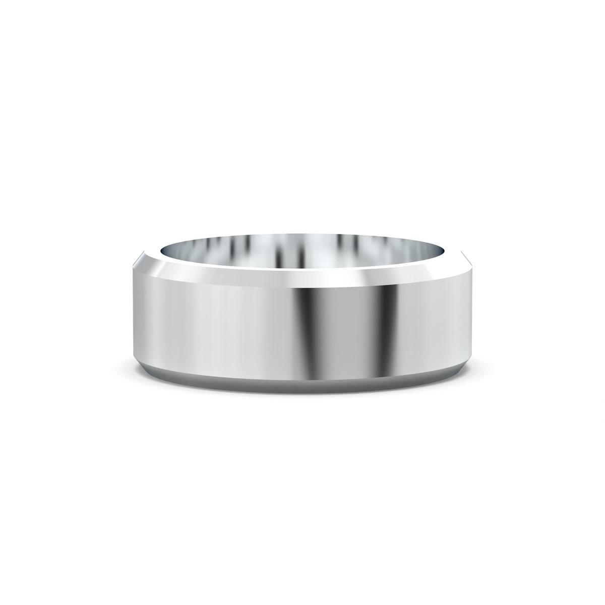 Wide Beveled Men's Band