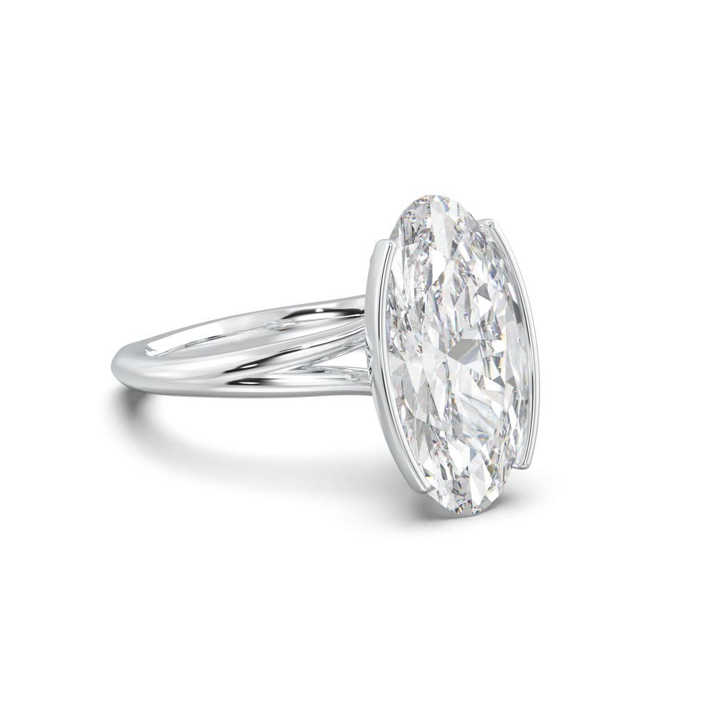 Moval Halo Pavé Engagement Ring