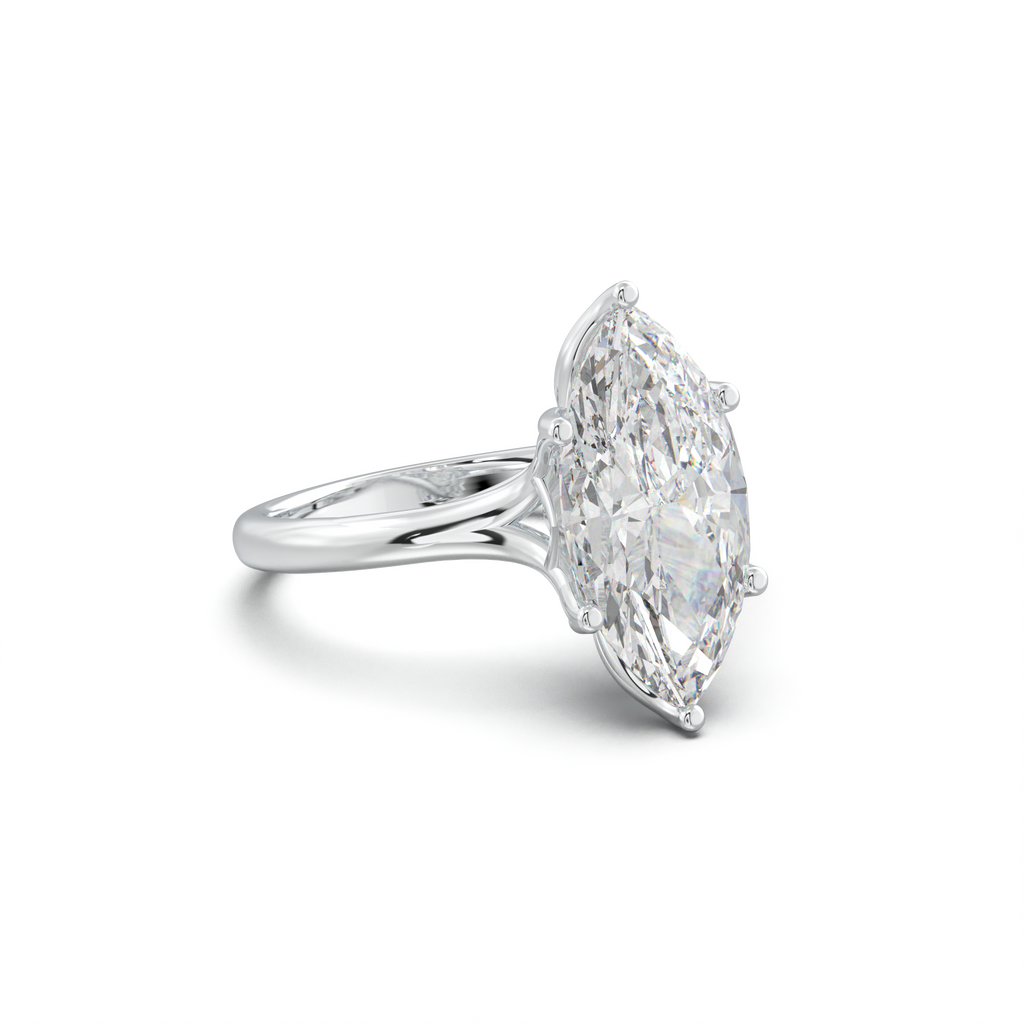 Marquise Solitaire with Hidden Diamond Accent