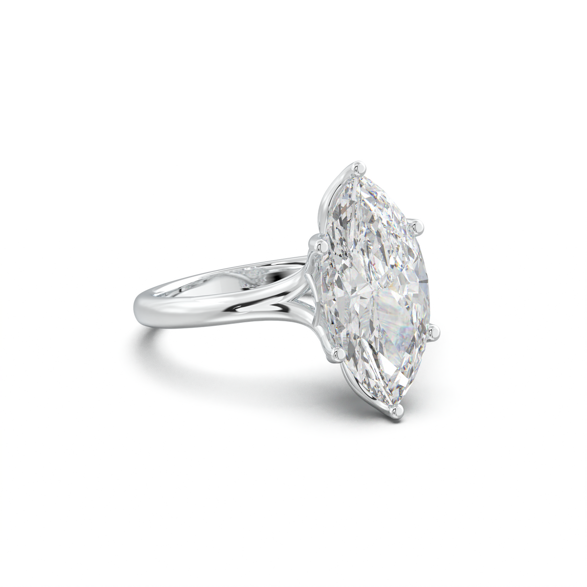Marquise Solitaire with Hidden Diamond Accent