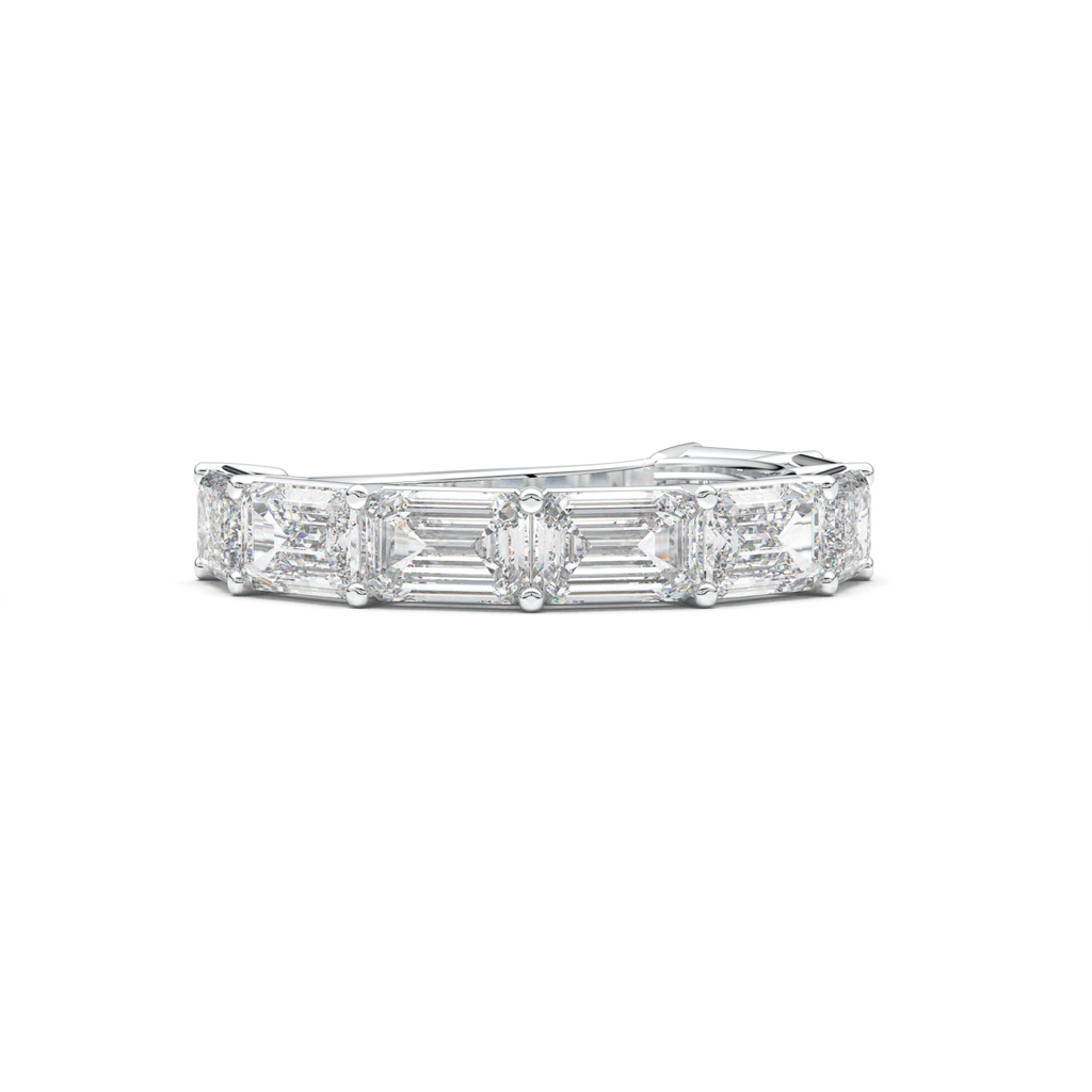 Emerald-Cut Six-Stone Wedding Band