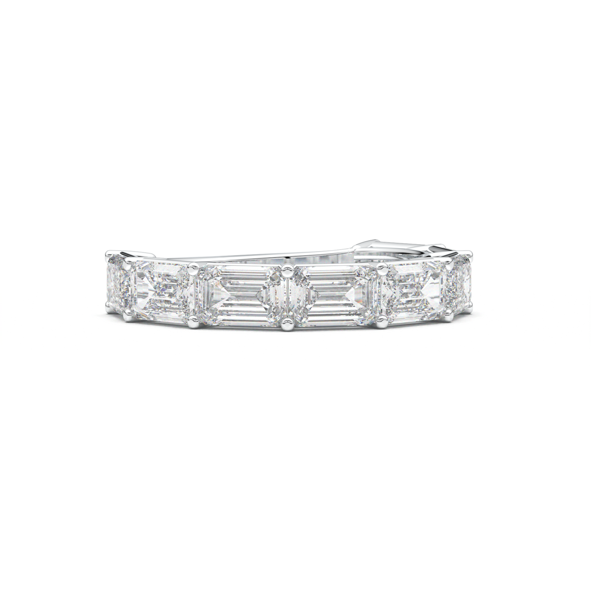 Emerald-Cut Six-Stone Wedding Band