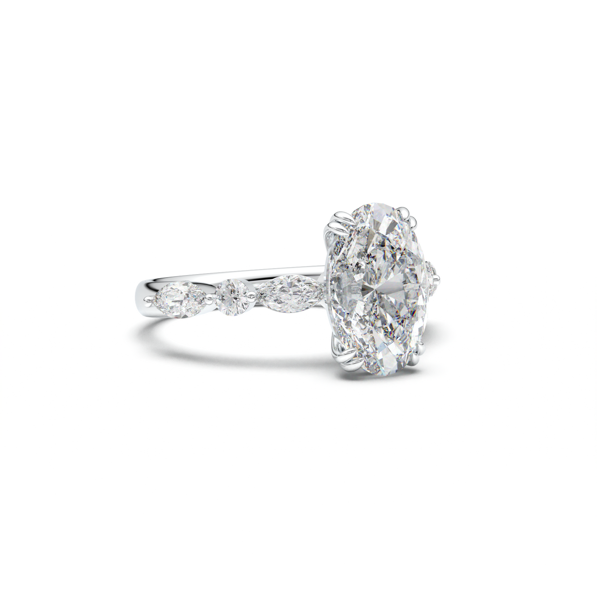 Oval Mixed-Shape Engagement Ring