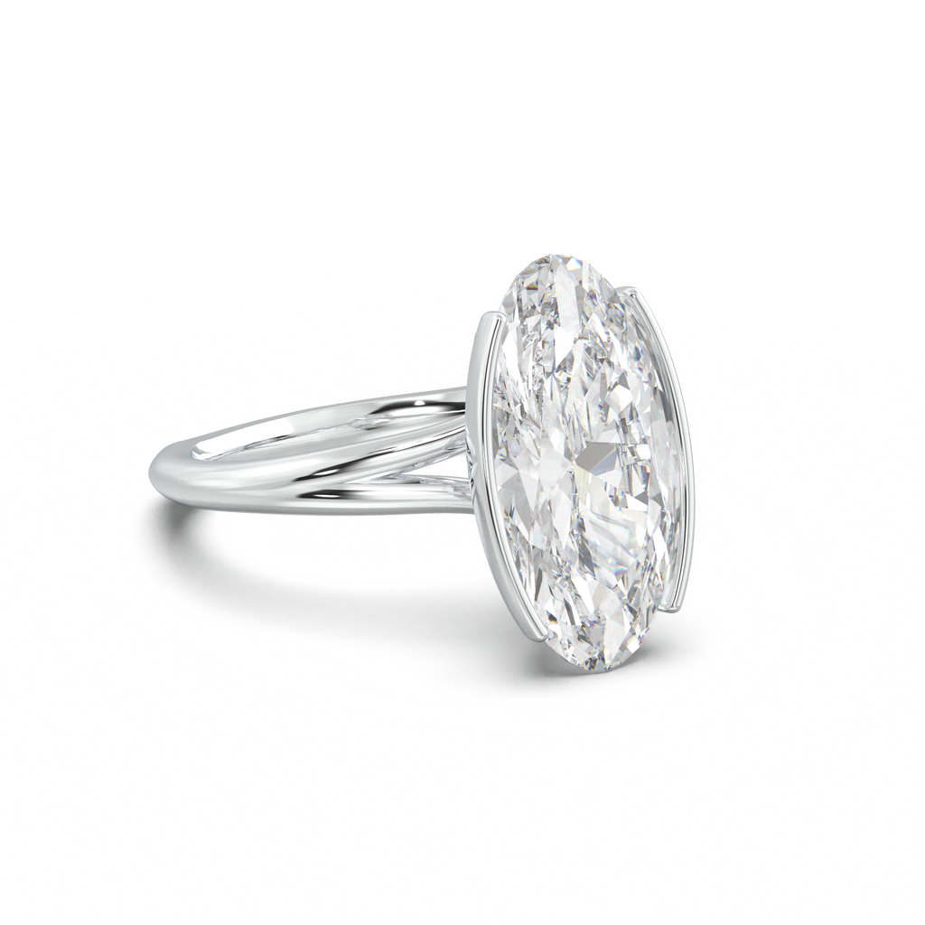 Moval Halo Pavé Engagement Ring