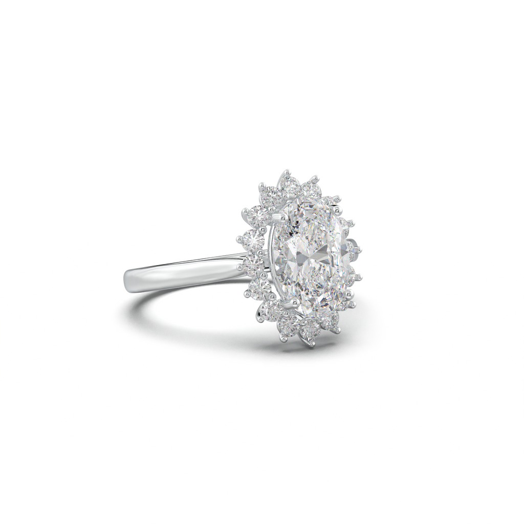 Oval Halo Engagement Ring