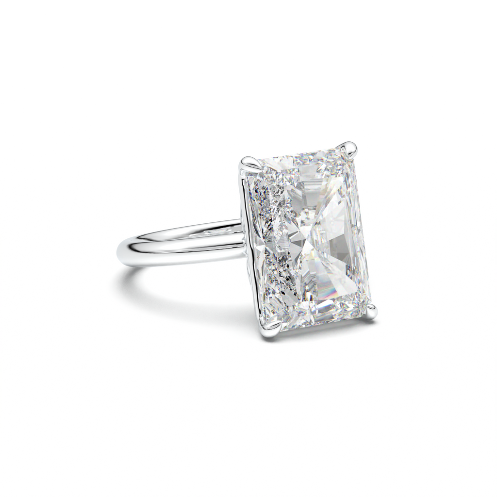 Radiant Solitaire Horseshoe Setting Engagement Ring