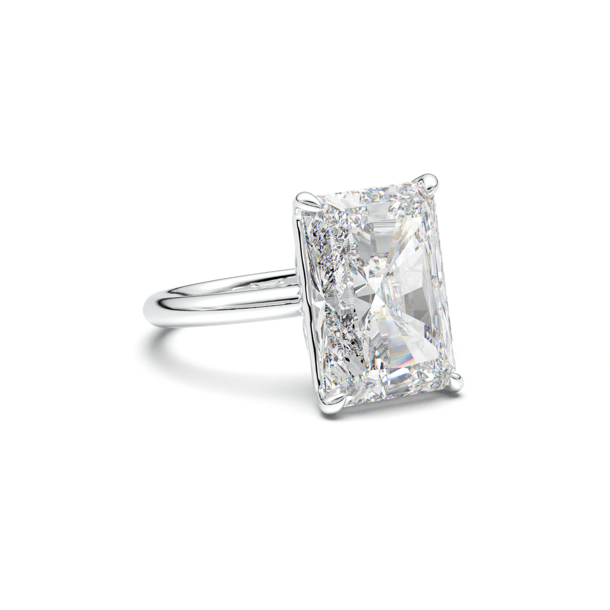 Radiant Solitaire Horseshoe Setting Engagement Ring