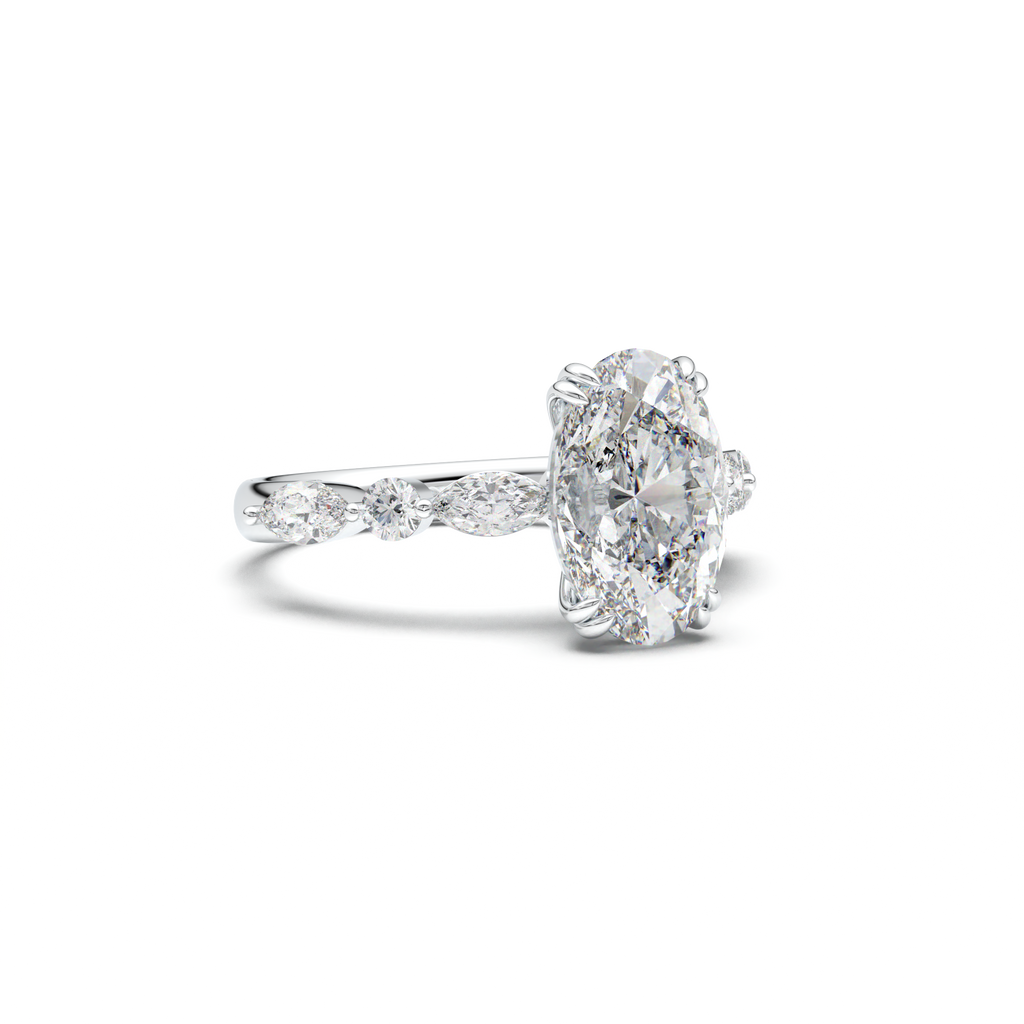 Oval Mixed-Shape Engagement Ring