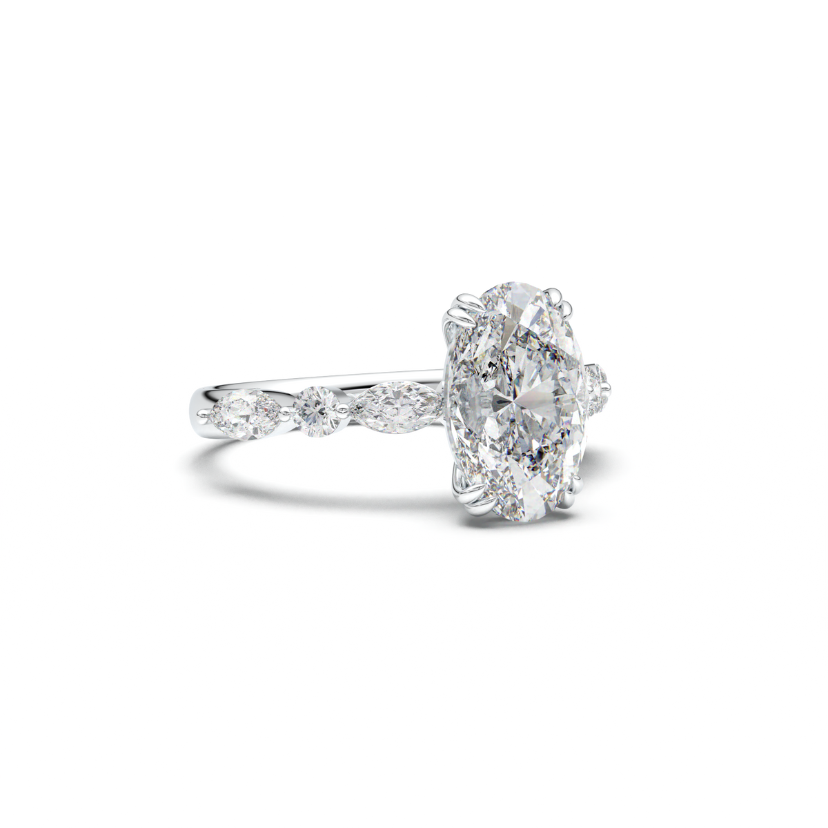 Oval Mixed-Shape Engagement Ring