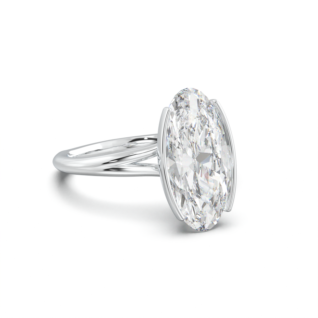 Moval Halo Pavé Engagement Ring