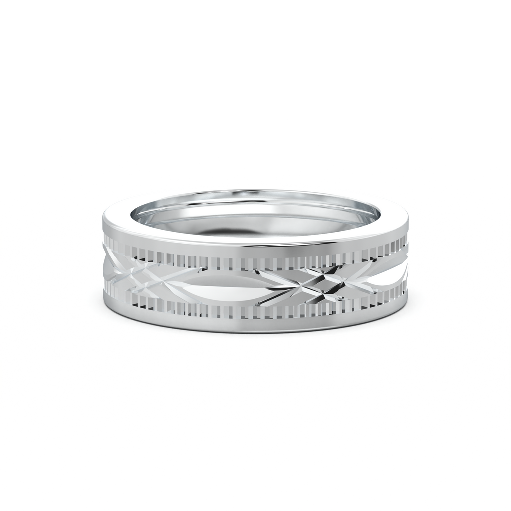 Engraved Geometric Men's Band