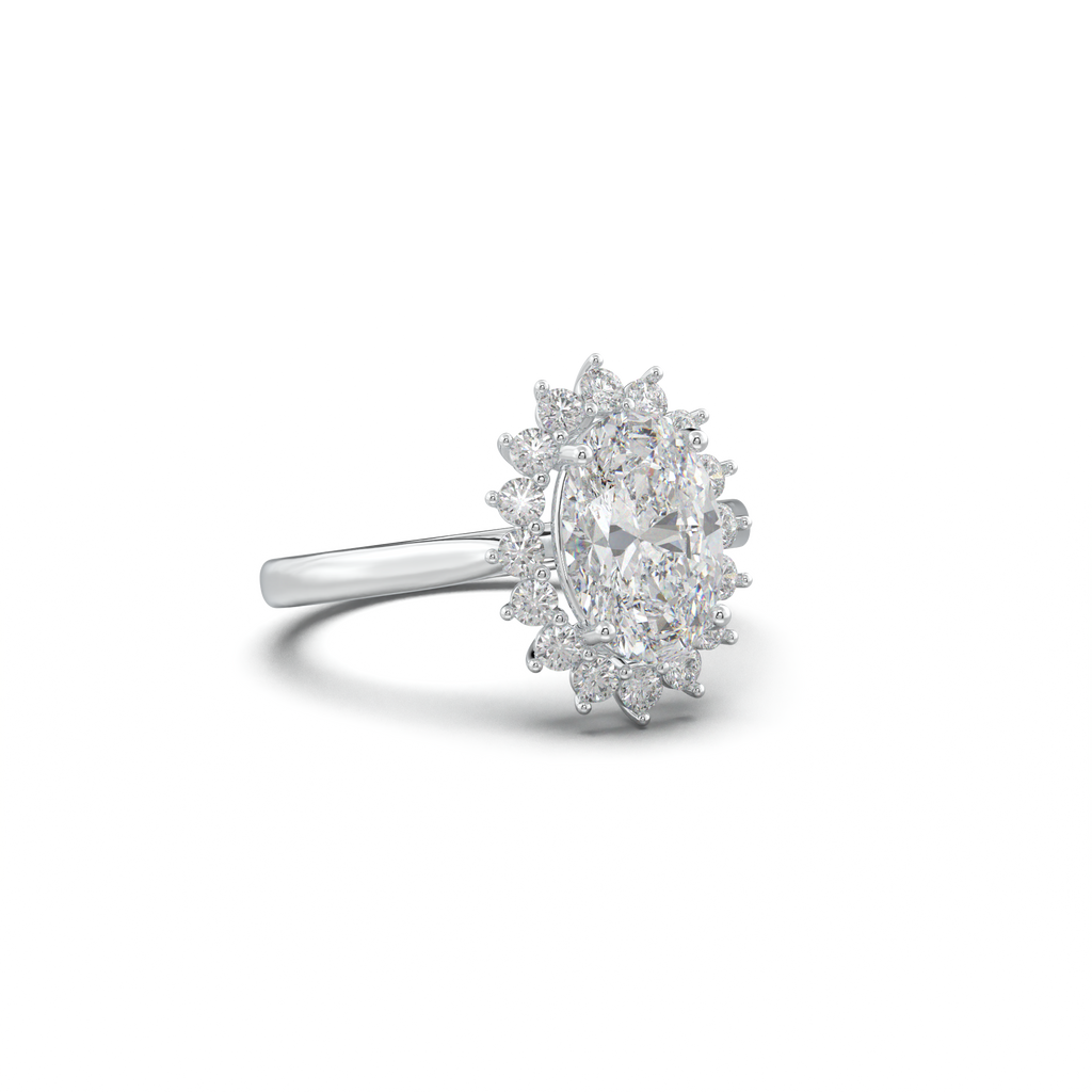 Oval Halo Engagement Ring