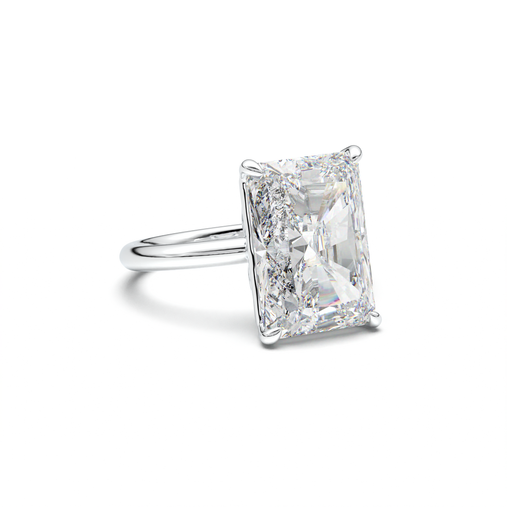 Radiant Solitaire Horseshoe Setting Engagement Ring