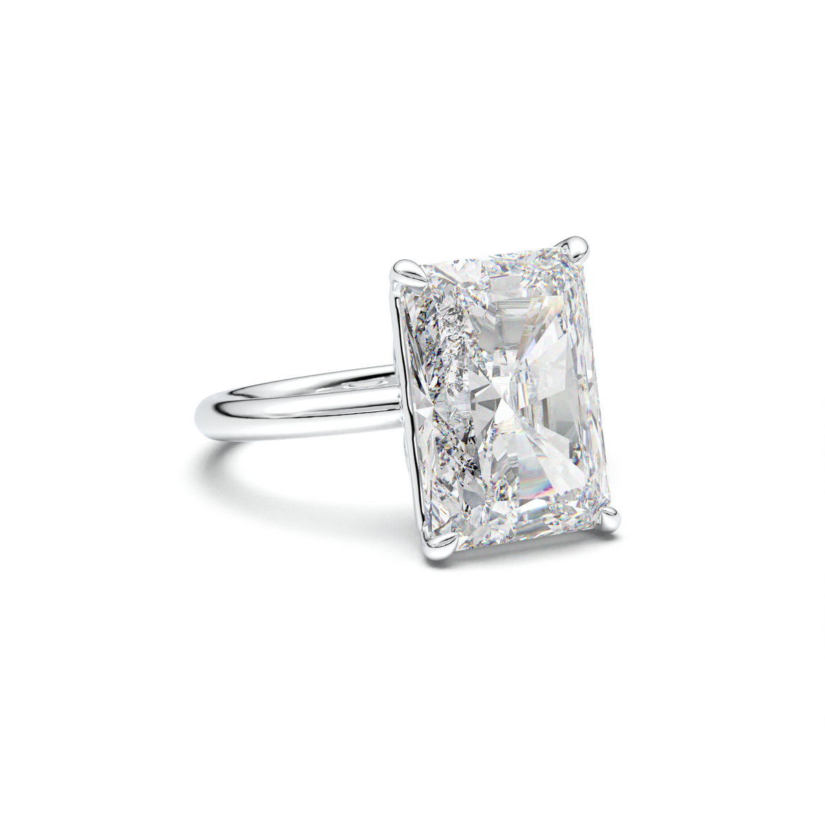 Radiant Solitaire Horseshoe Setting Engagement Ring