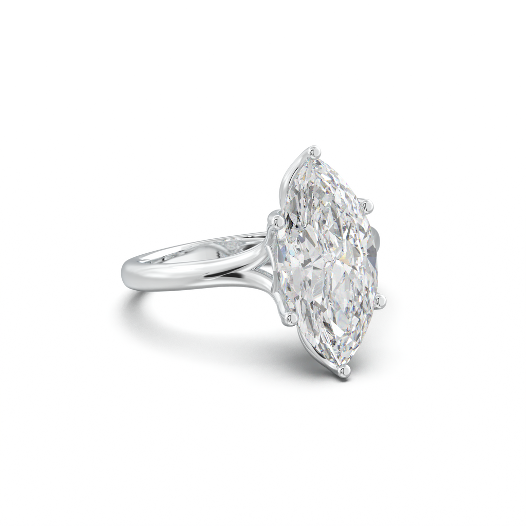 Marquise Solitaire with Hidden Diamond Accent
