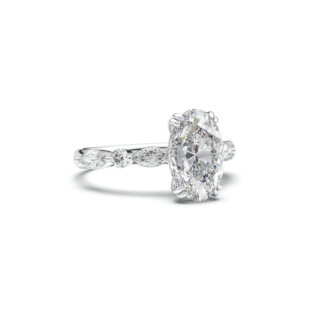 Oval Mixed-Shape Engagement Ring