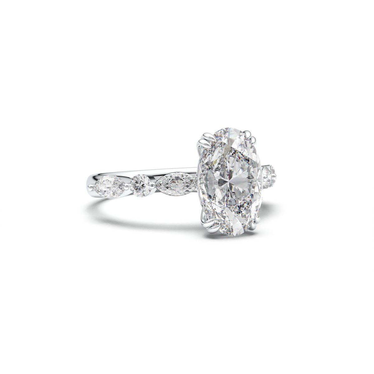 Oval Mixed-Shape Engagement Ring