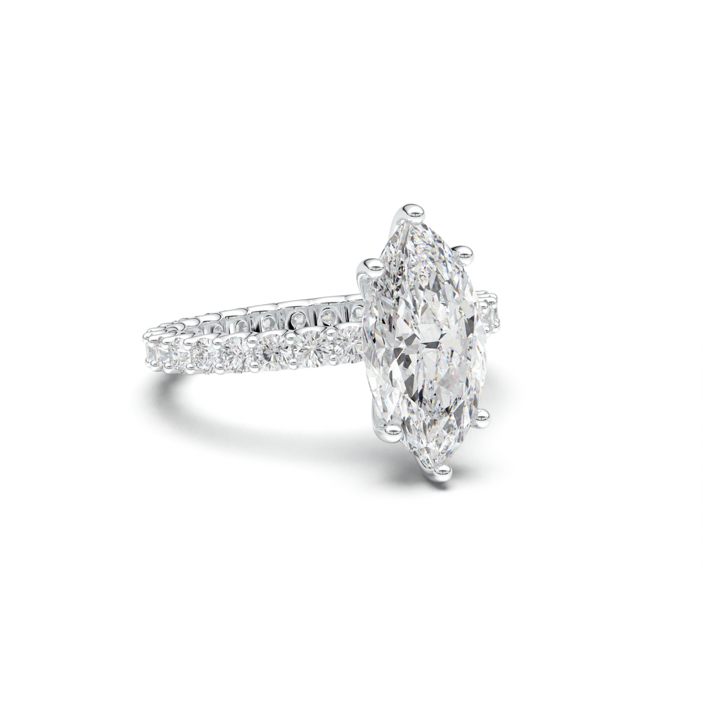 Marquise Pavé Engagement Ring